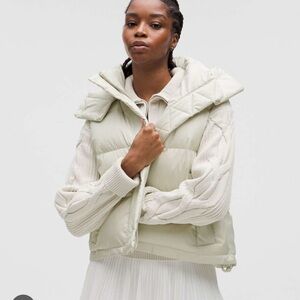 Lululemon Wunder puff vest cropped bone NWT!